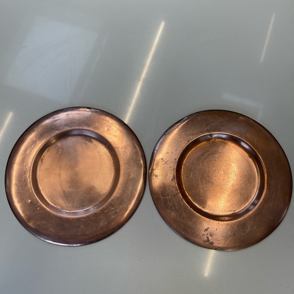 $360 set of 6 solid copper vintage plates 11.5” platter charger craftsman - Picture 8 of 14